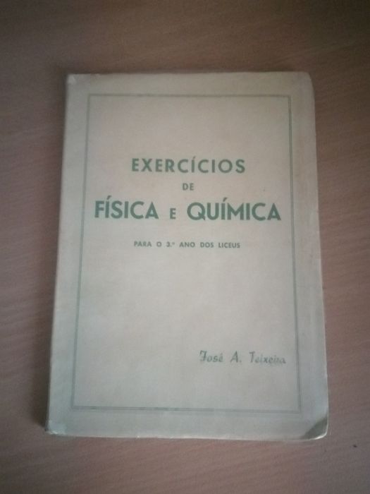Caderno antigo Exercícios Física e Química
