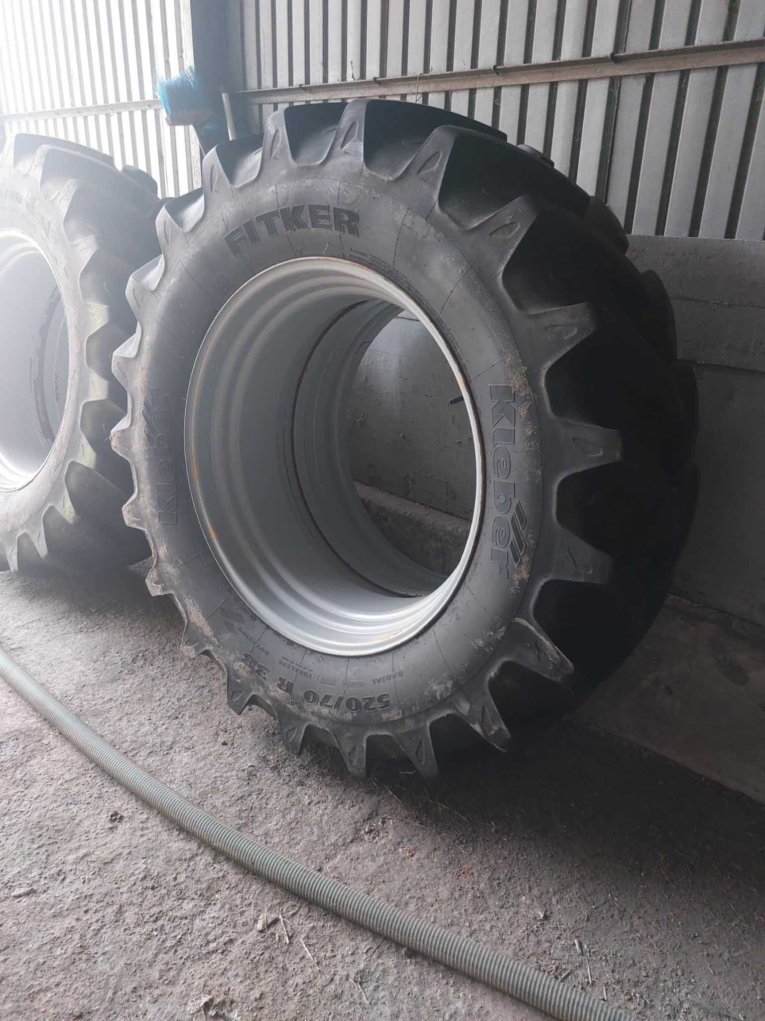 Opony rolnicze z felgami 2 sztuki bliźniaki 520/70R38 Kleber Fitker