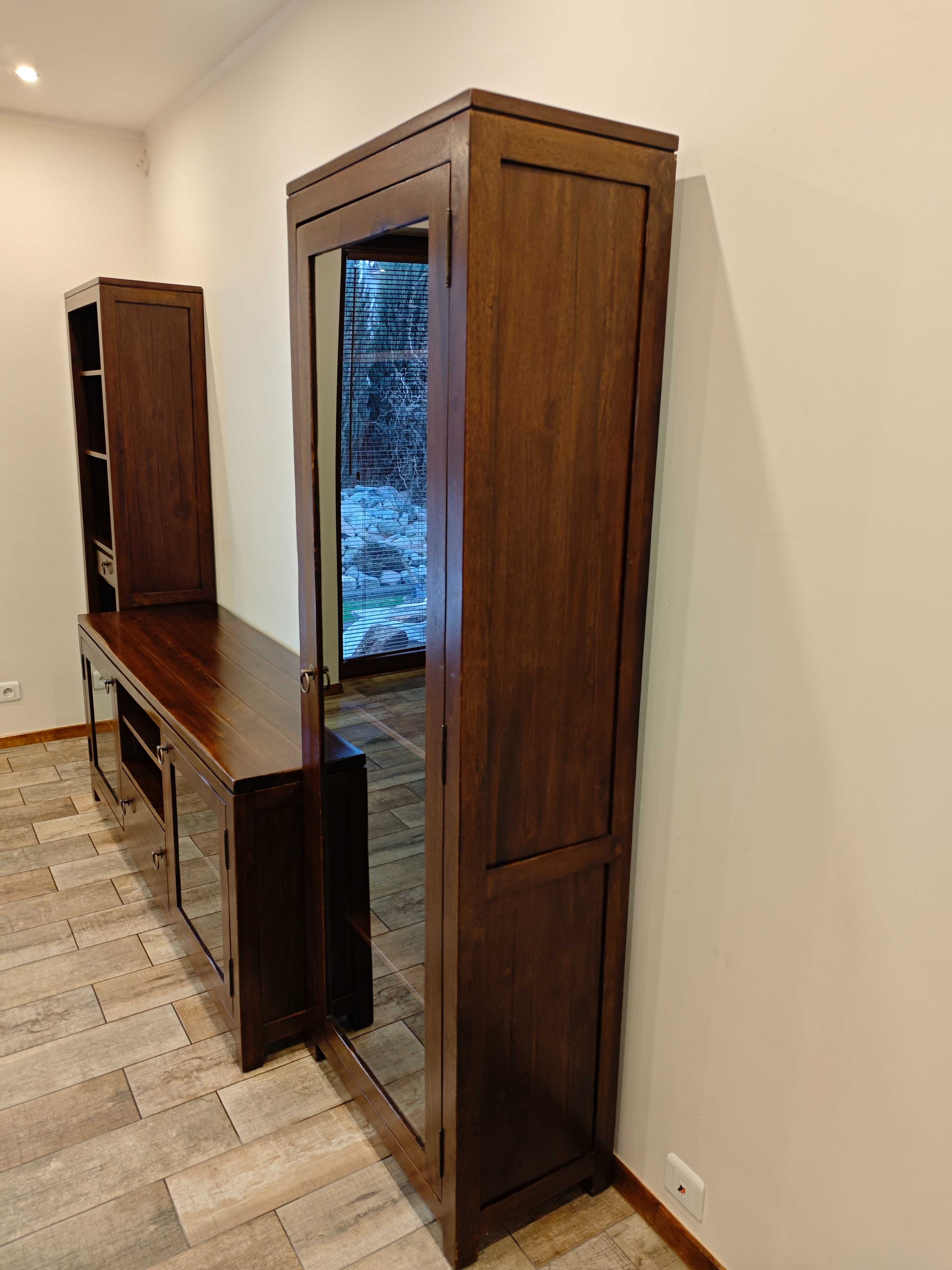 Szafka RTV Almi Decor Meble TOLEDO Komoda Palisander TEAK Kolonialny
