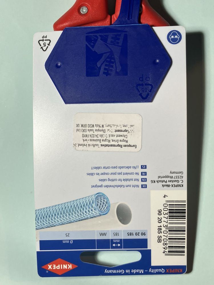 Alicate Knipex corta-tubos