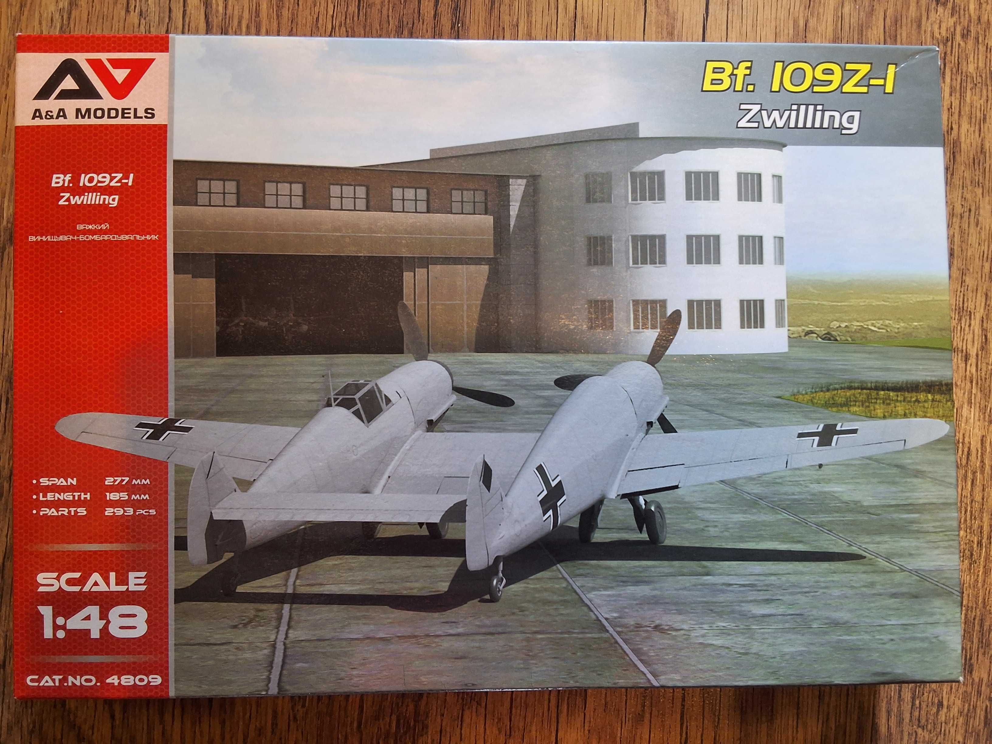 Dwa modele Messershmitt Bf109 Zwillig i Enterprise ze Star Treka