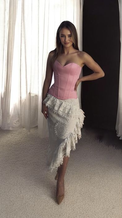 Корсет атласний на шнурівці, корсет сатиновий