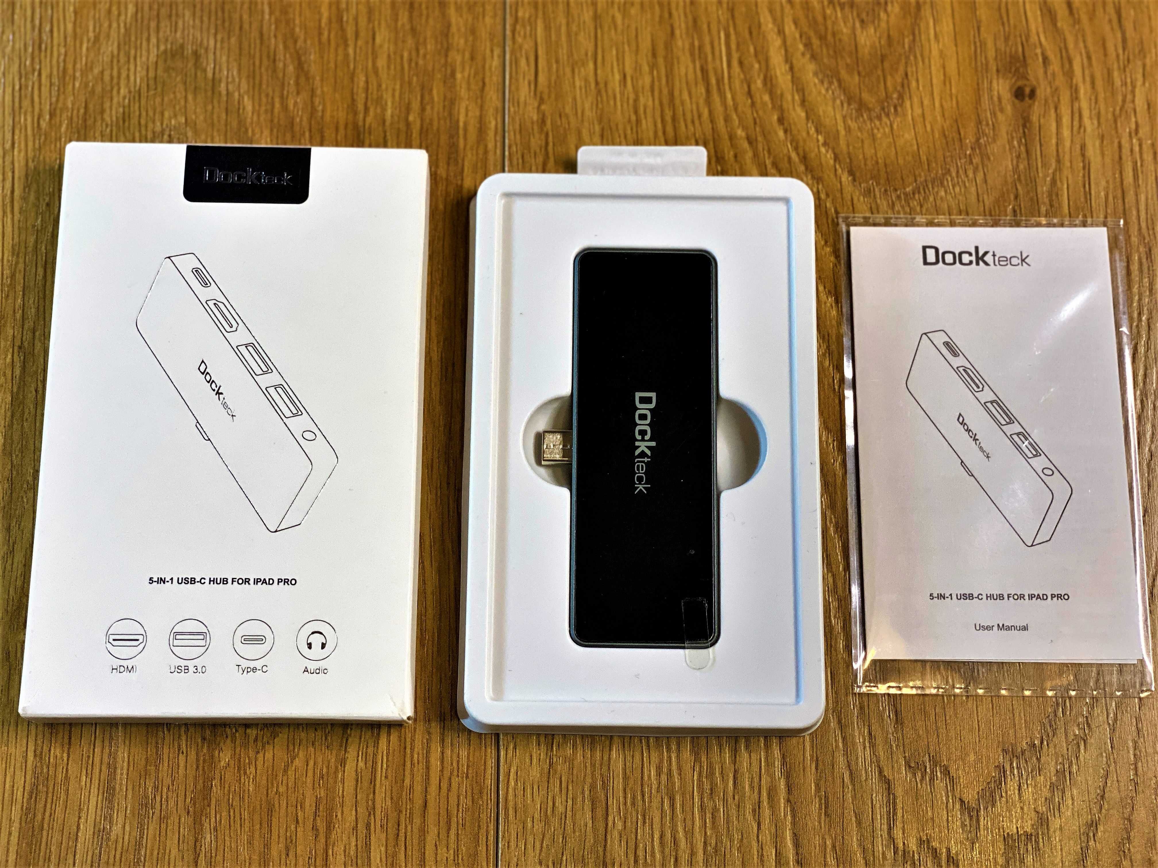 Адаптер хаб концентратор USB-C для iPad Pro Dockteck 5 в 1 HDMI 4K