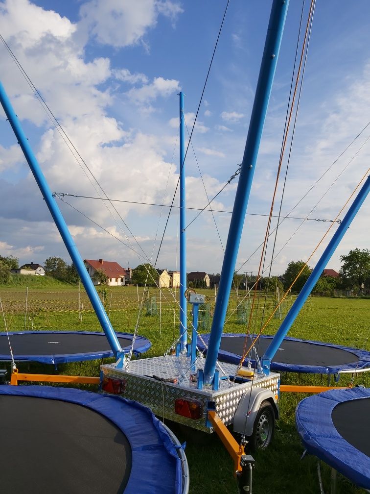 Euro-Bungee 4 stanowiskowe Nowe Mobilne Trampolina Dmuchaniec