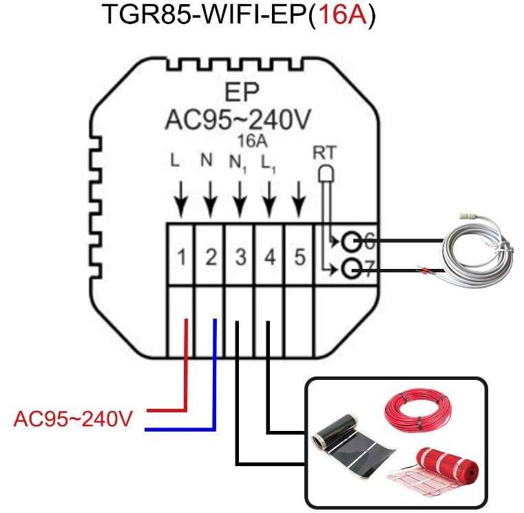 Inteligentny termostat WIFI Beok TGR85WIFI-EP elektryczne ogrzewanie