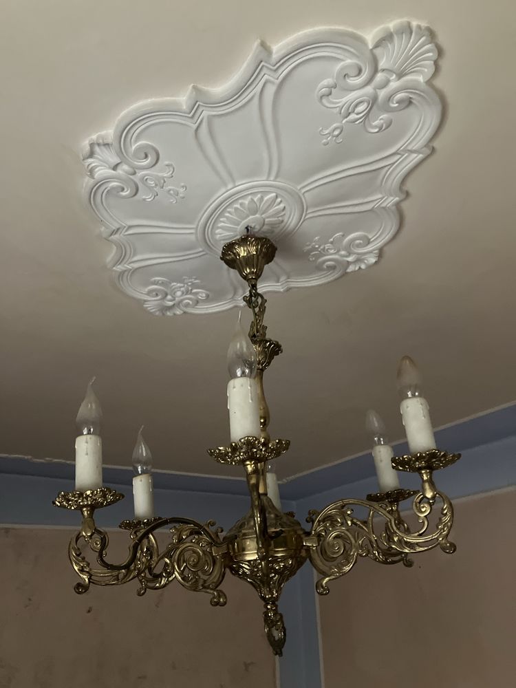 Lampa mosiężna-żyrandol- Francja