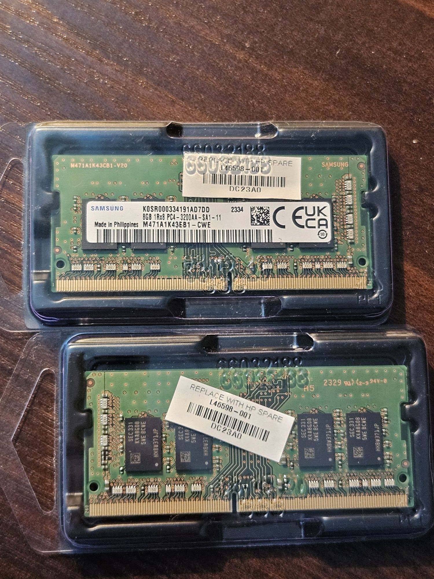 ОЗУ 8GB  DDR4 3200 МГц, 2шт по 8