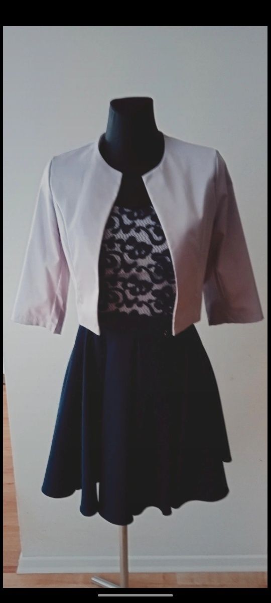 Elegancka sukienka  granatowa gorset