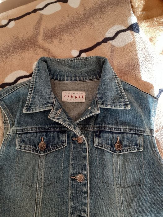 Kamizelka jeansowa damska