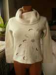 Marks & Spencer  sweter golf koraliki cekinki  40 angora wool