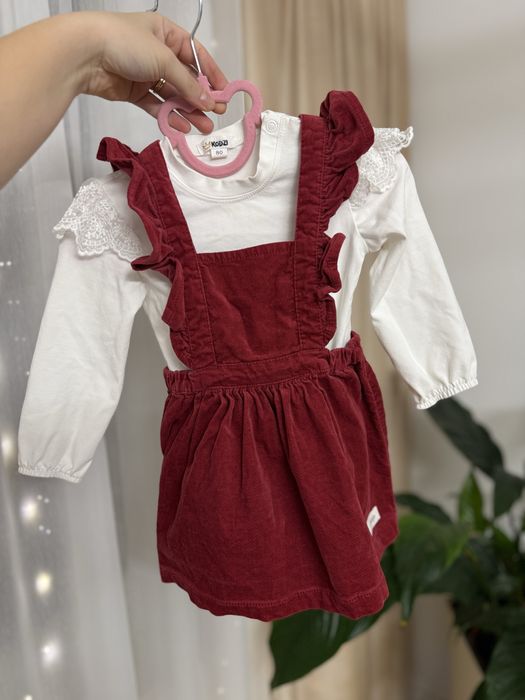 Sukienka newbie 74/80 bordowa