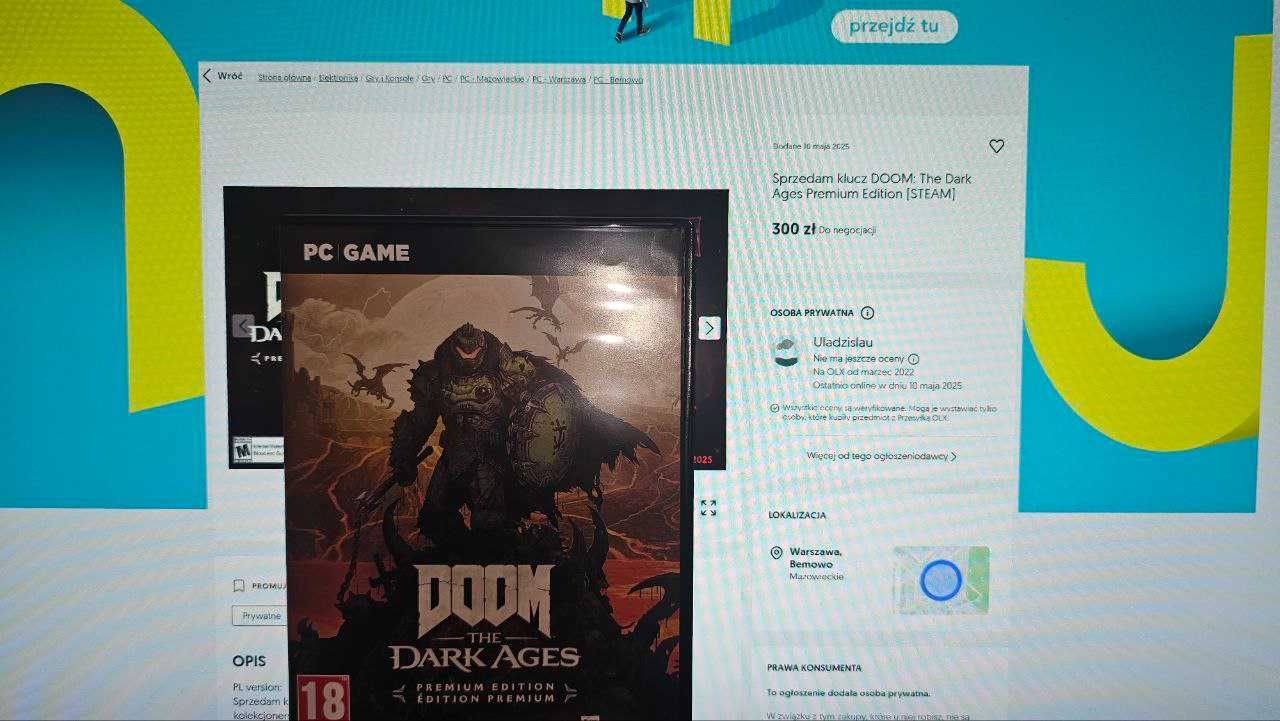 Sprzedam klucz DOOM: The Dark Ages Premium Edition [STEAM]