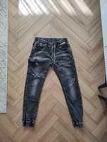 Męskie joggery, czarny jeans