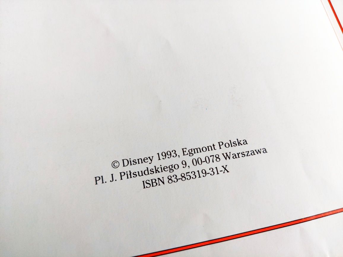 Książka walt disney wigilia Mickey Mouse egmont 1993r