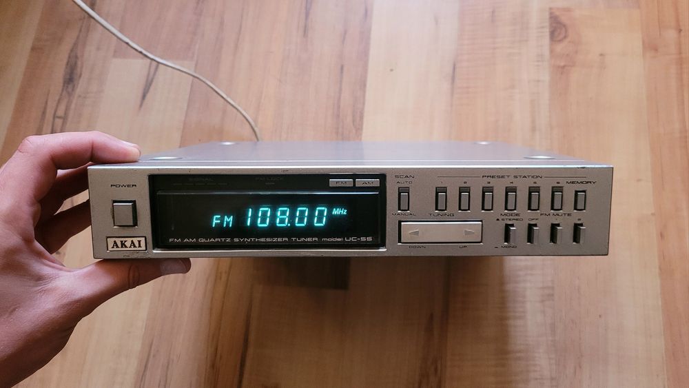 Tuner akai UC S5 i technics ST-Z200 radio prl wieża segment