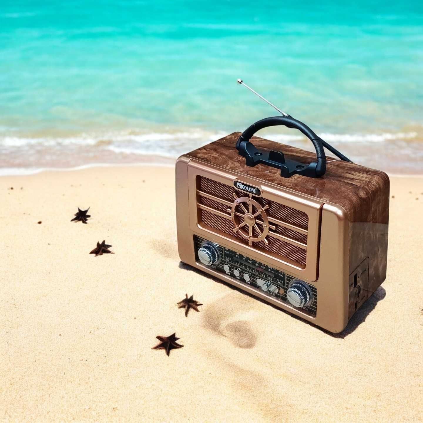 Radio RETRO przenośne SOLARNE głośnik bluetooth akumulator usb