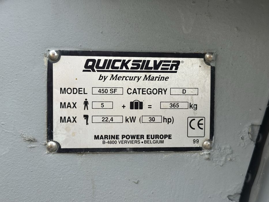 Barco Aluminio Quicksilver 450 Motor 25HP c/ Start
