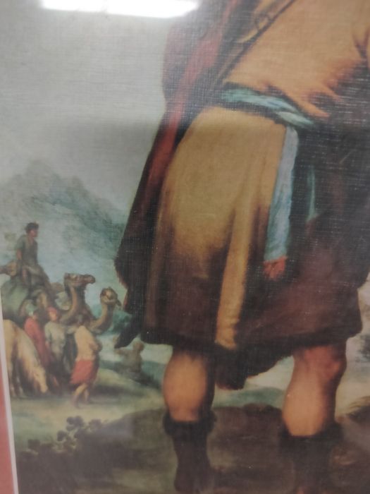 Moldura com cópia de pintura de Murillo.
