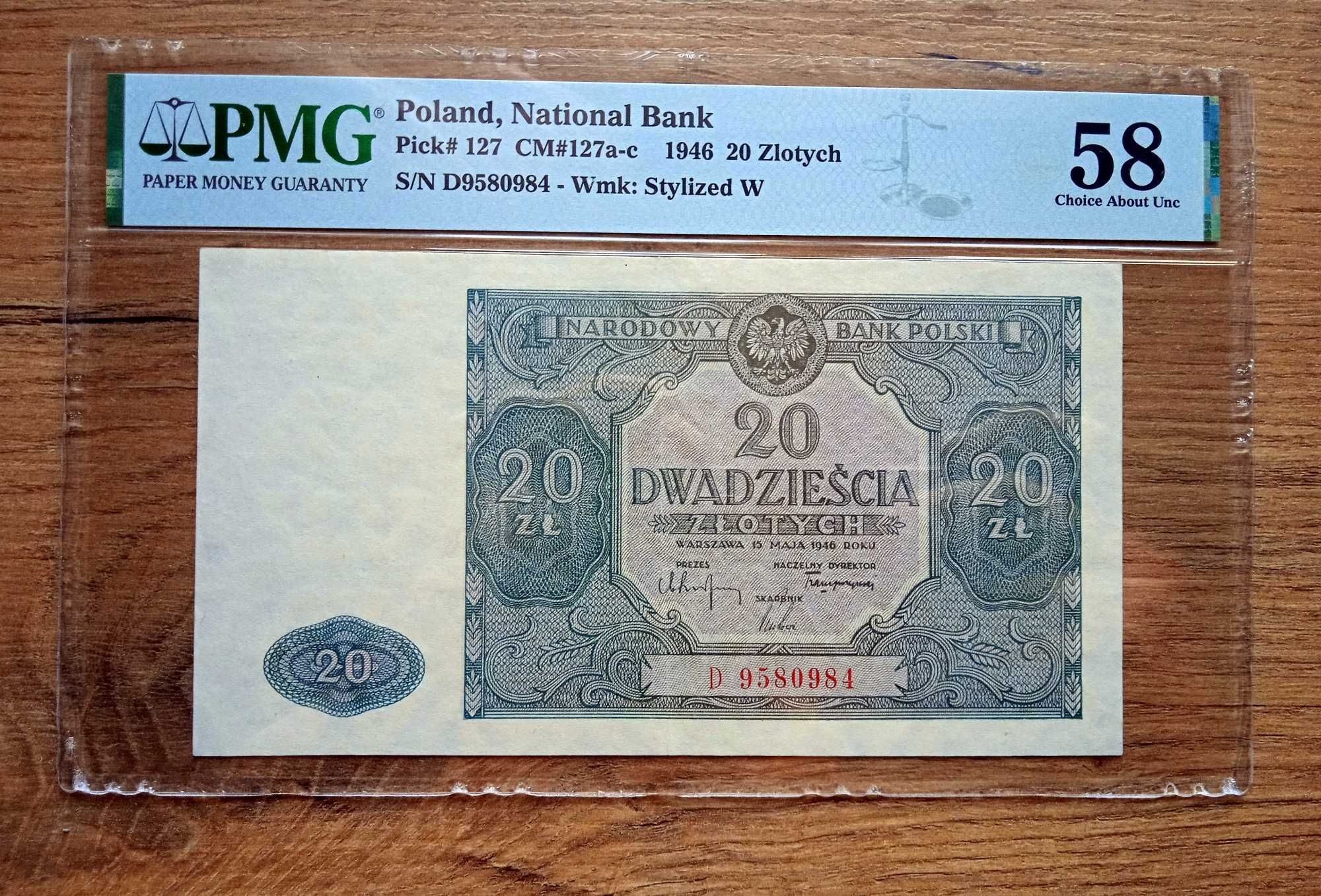 20 zł 1946 - D -   PMG  58