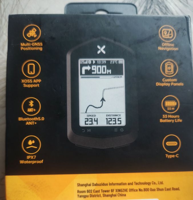 Вело комп'ютер XOSS NAV. Екран 2.4" 240*160 dpi.