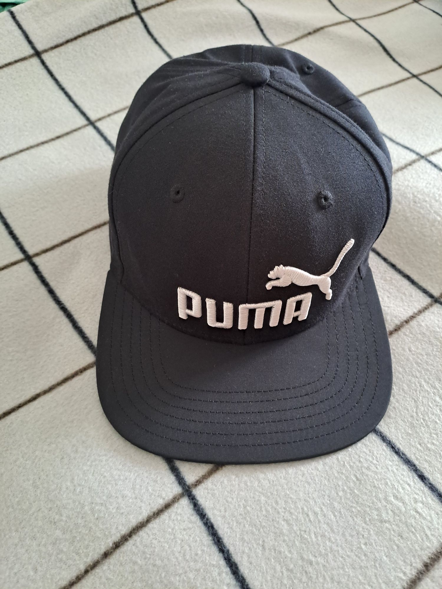 Оригінальна чорна кепка PUMA з прямим козирком снепбек