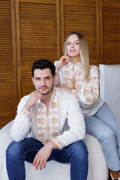 Вишиванка сімейний look, парні вишиванки льон котон