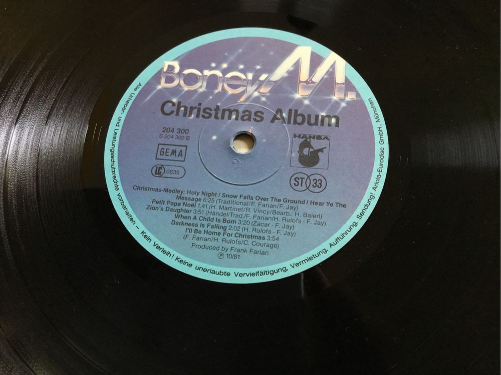 Boney M christmas album winyl