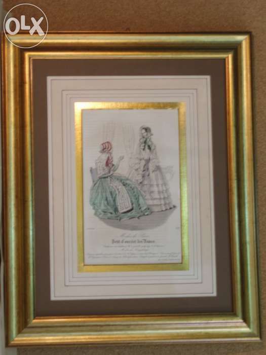 Quadro com gravura com 173 anos - rara