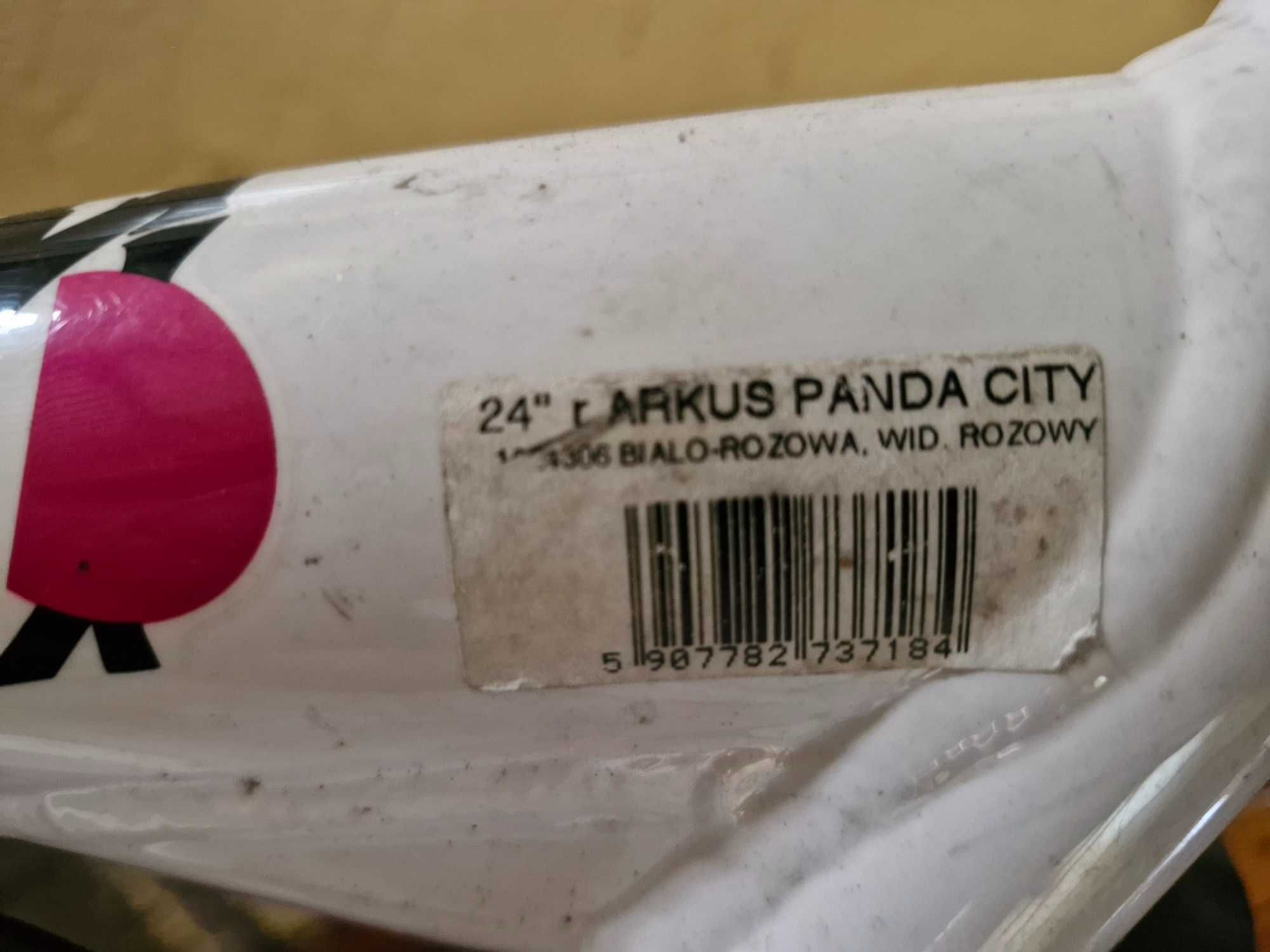 Rower dziewczęcy 24 cale Arkus Panda City Różowy