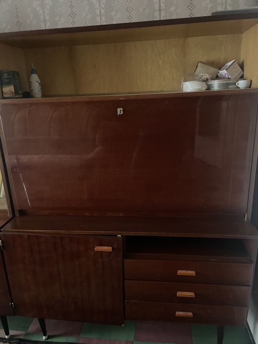 Шифонер сервант шкаф шафа стенка стінка дерево раритет реставрац