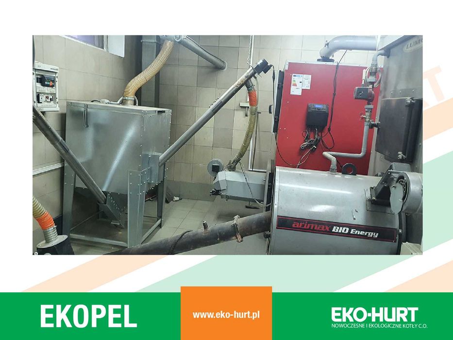 Kocioł pelletowy 50 kW EKOPEL piec na pellet 5 klasa ECODESIGN ZUM