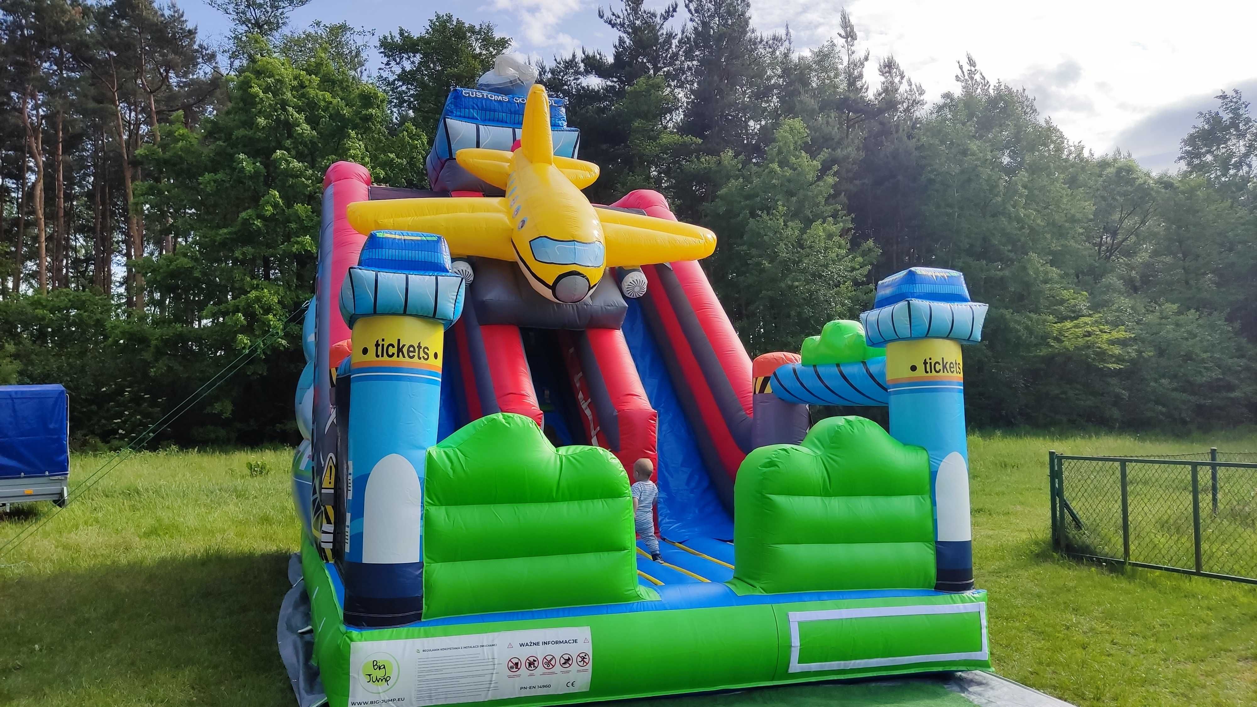 DMUCHANIEC z placem zabaw koparka samolot popcorn wata piana dart piłk