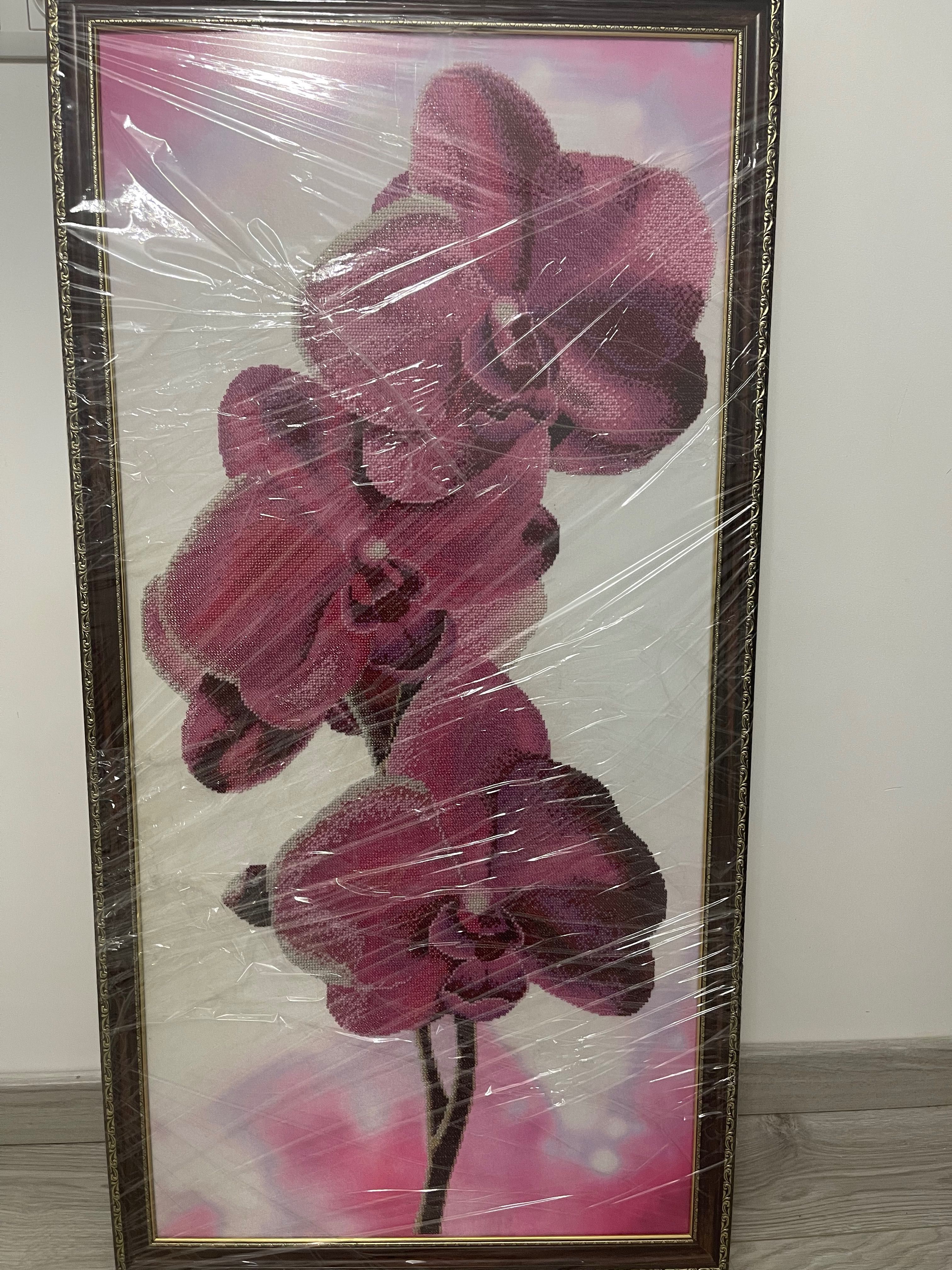 Картина орхідеї вишиті чеським бісером