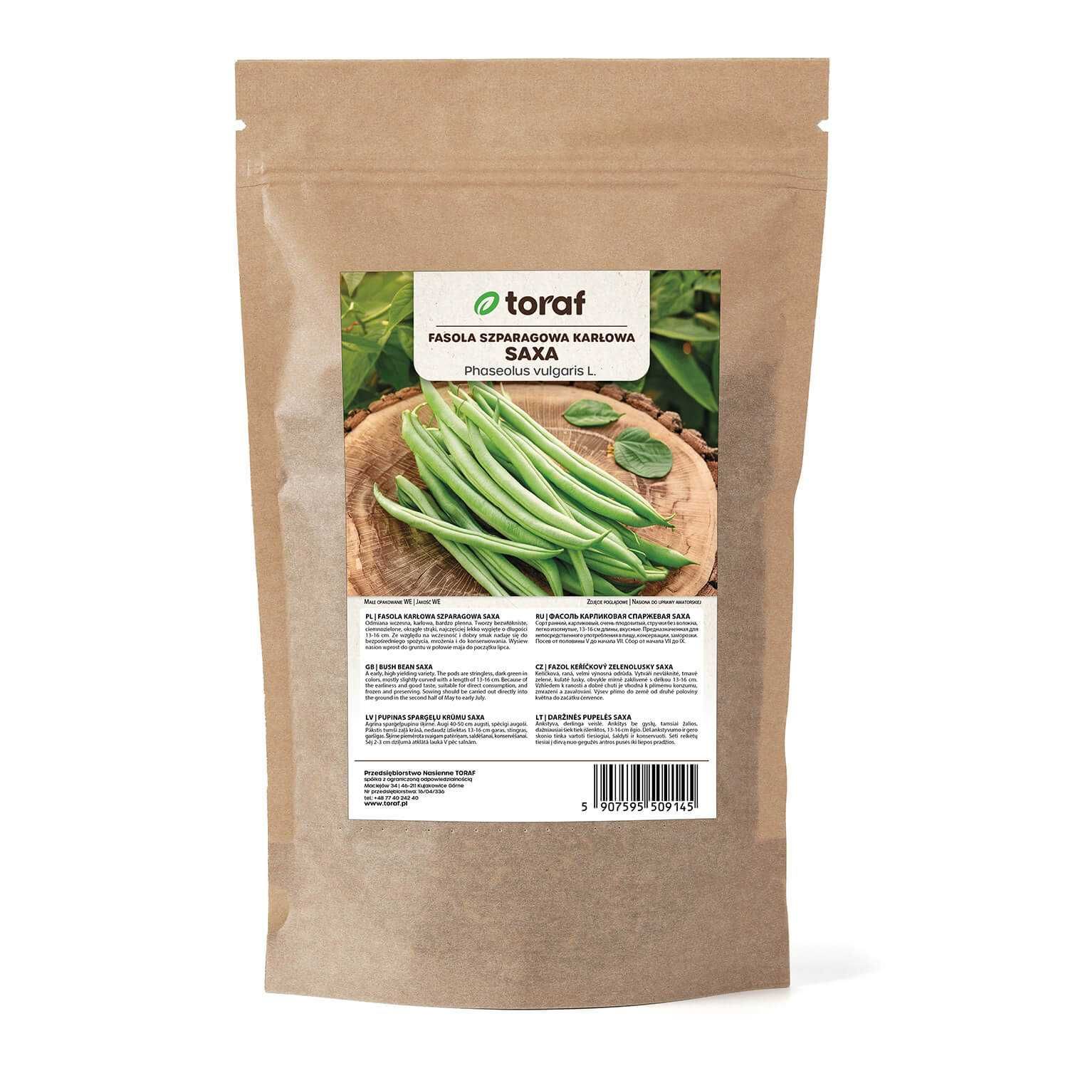 Fasola szparagowa karł. zielona Saxa  500g Toraf