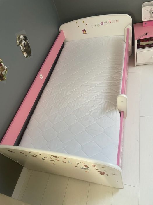 Łóżko łóżeczko dla dziecka 90 160 z materacem