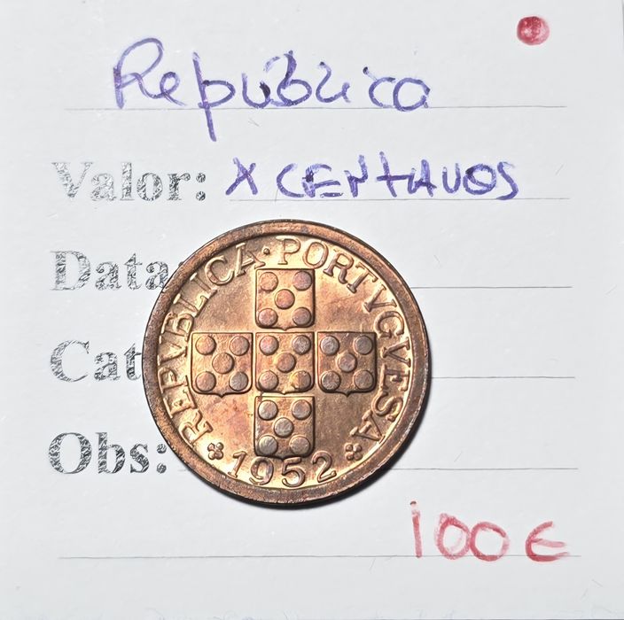 X centavos 1952 soberba