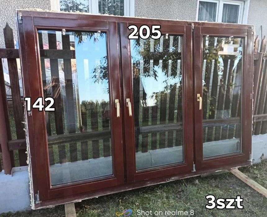 Okna drewniane w dobrym stanie, różne wymiary