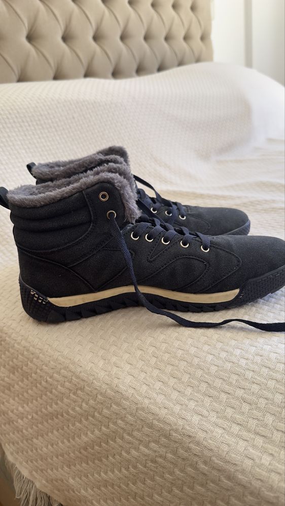 Botas de neve para homem quente antiderrapante