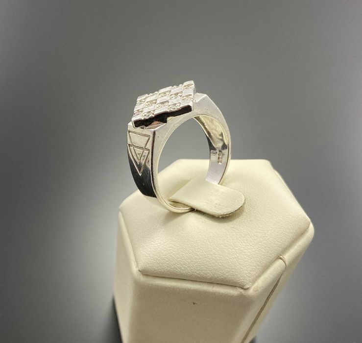 Srebrny sygnet romb Ag925