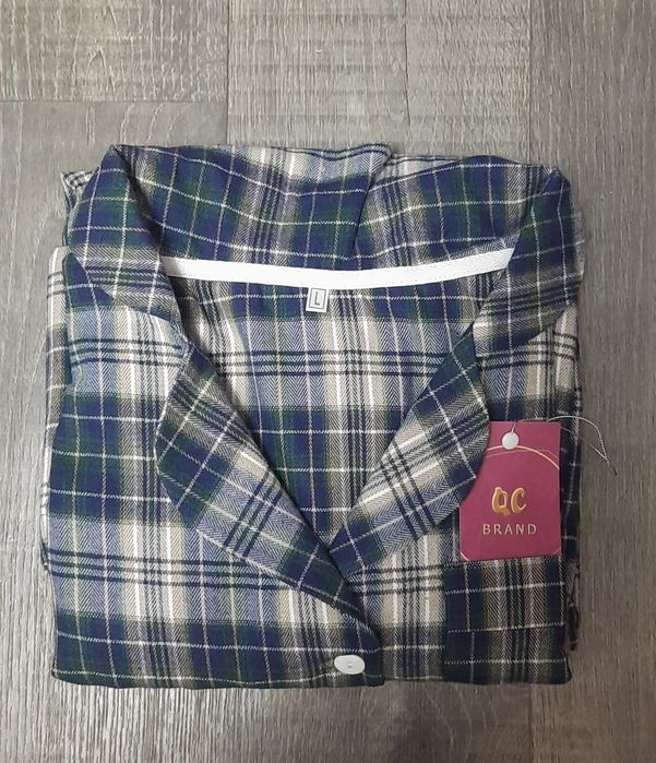 Тепла фланелева жіноча піжама, одяг для дому QC brand, розмір L