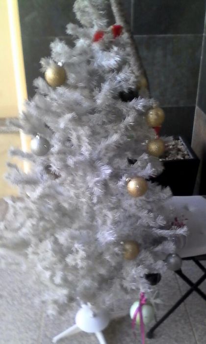 Arvore natal branca elegante