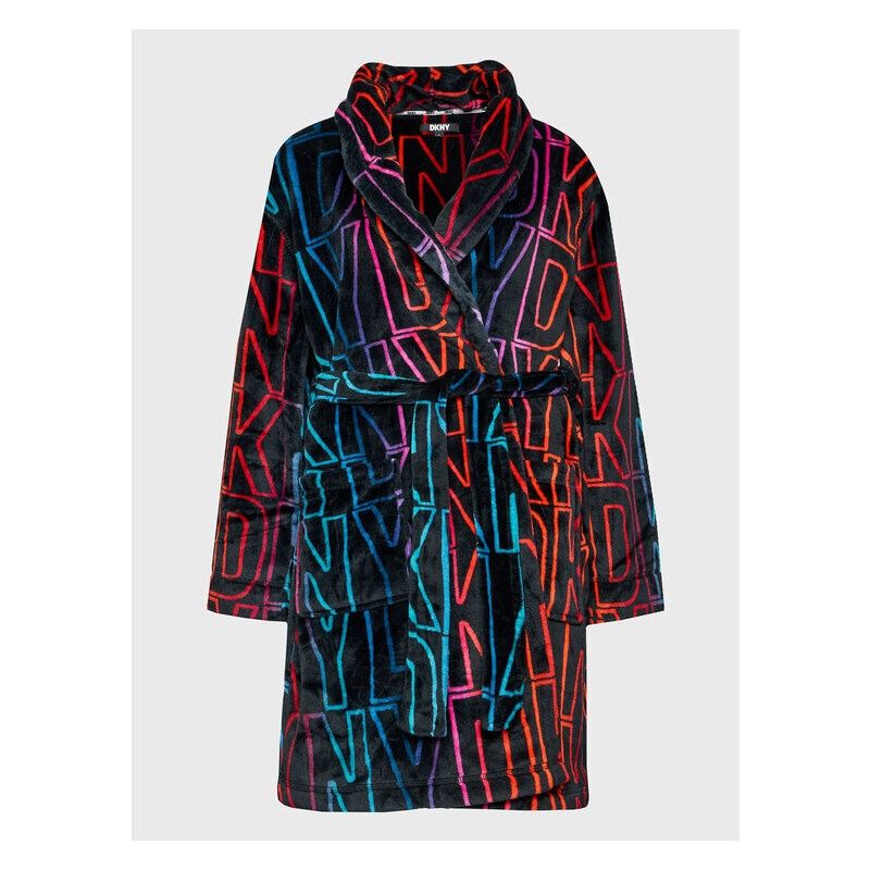 DKNY, Miękki szlafrok  z paskiem, M/L, Midi