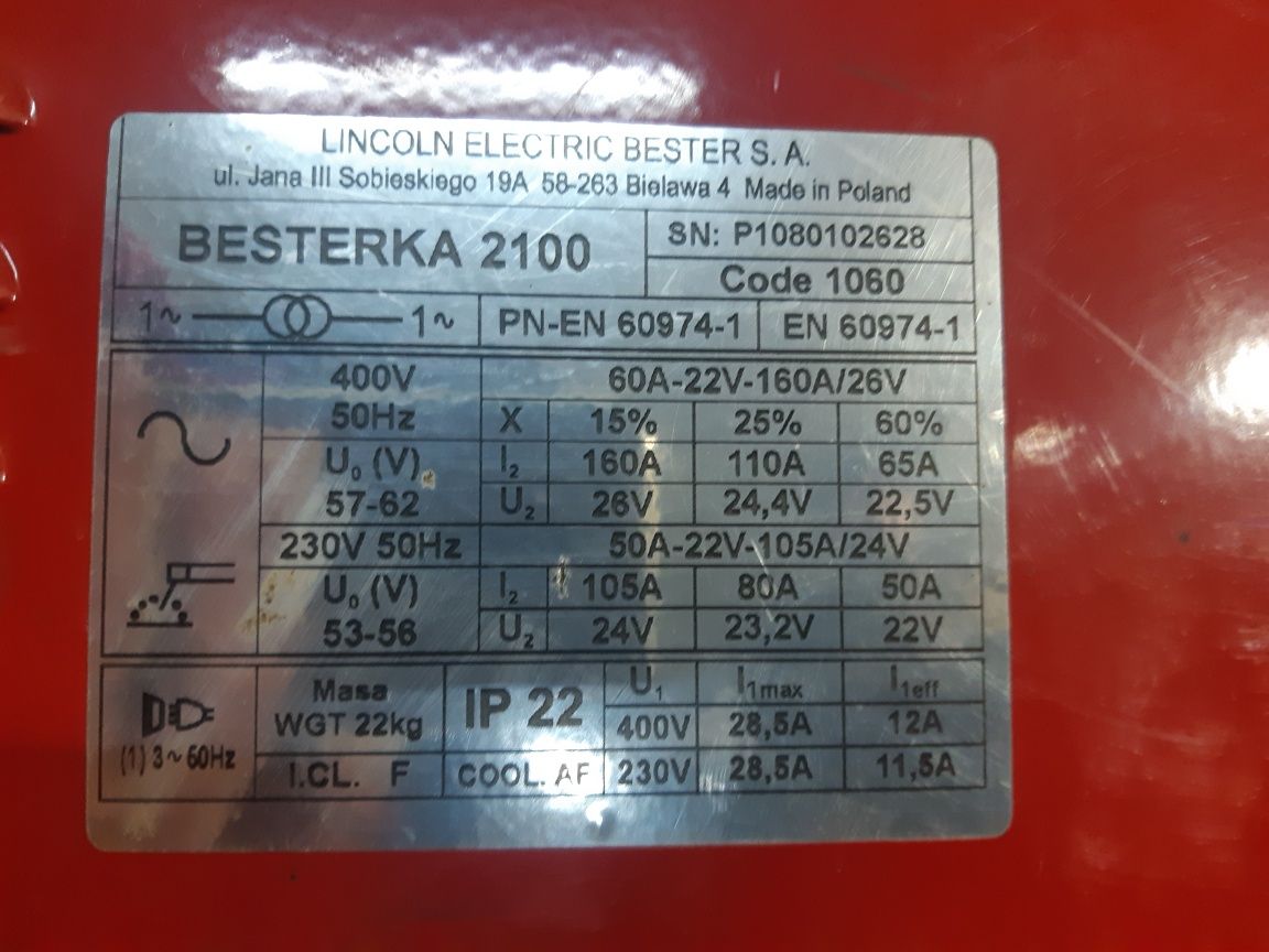 Spawarka bester 220 V  /  400V besterka dual