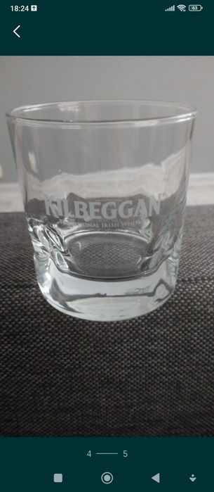 Kilbeggan szklanki do whisky lowball tumbler grube szkło