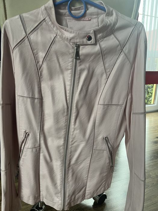 Kurtka ramoneska eko skora Xl pudrowy roz