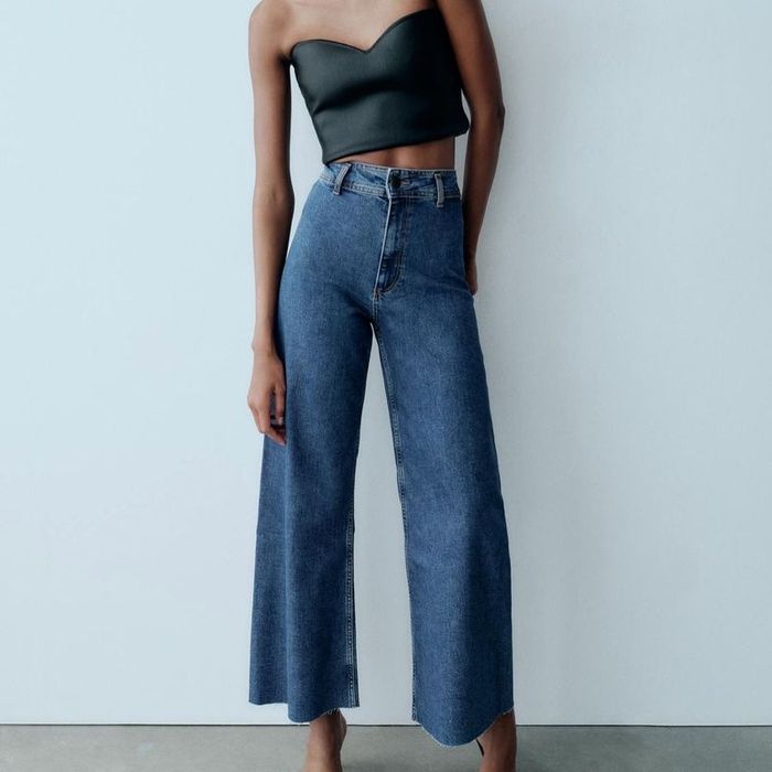 Culotte jeans de ganga azul ZARA