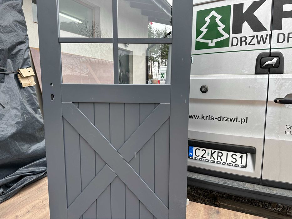 DRZWI ZEWNĘTRZNE Drewniane Grubość  75 mm  CAŁA POLSKA