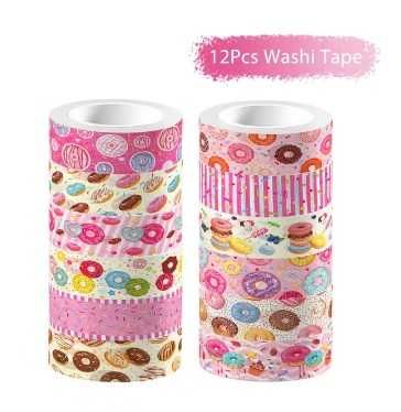 Pack 12 Rolos Washi Tape