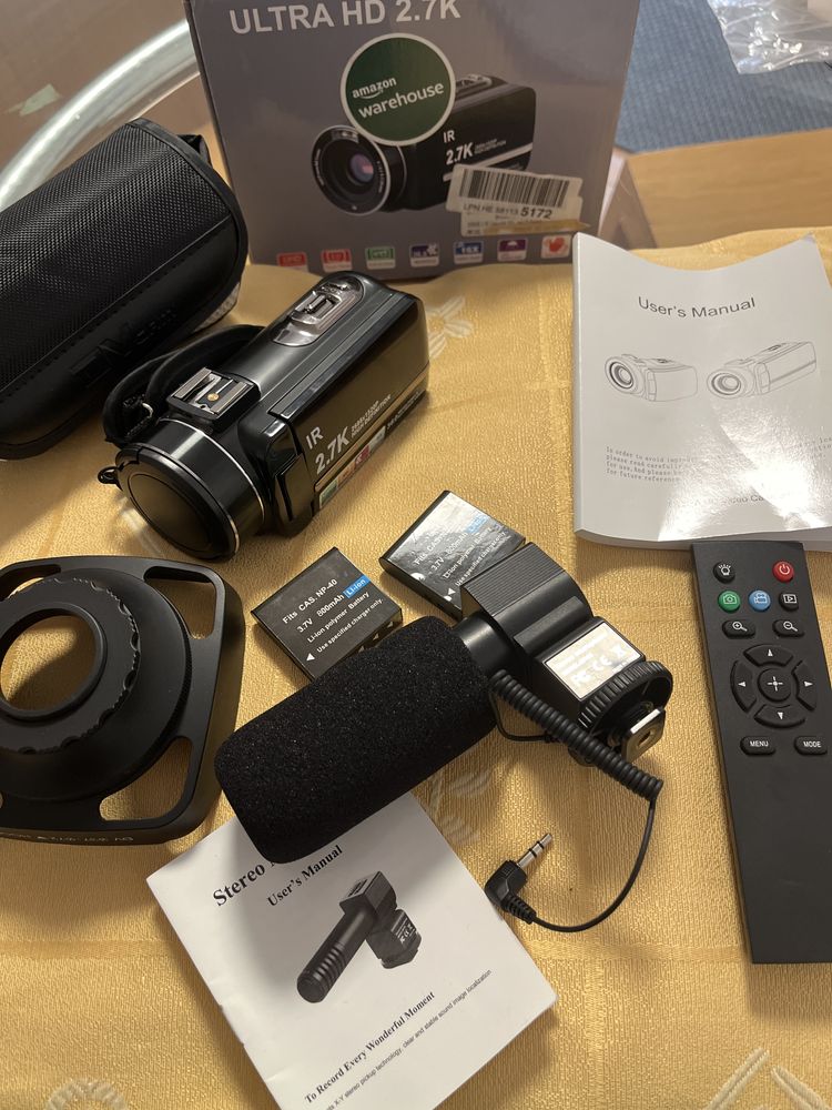 Camara de video grava em UHD 2.7k