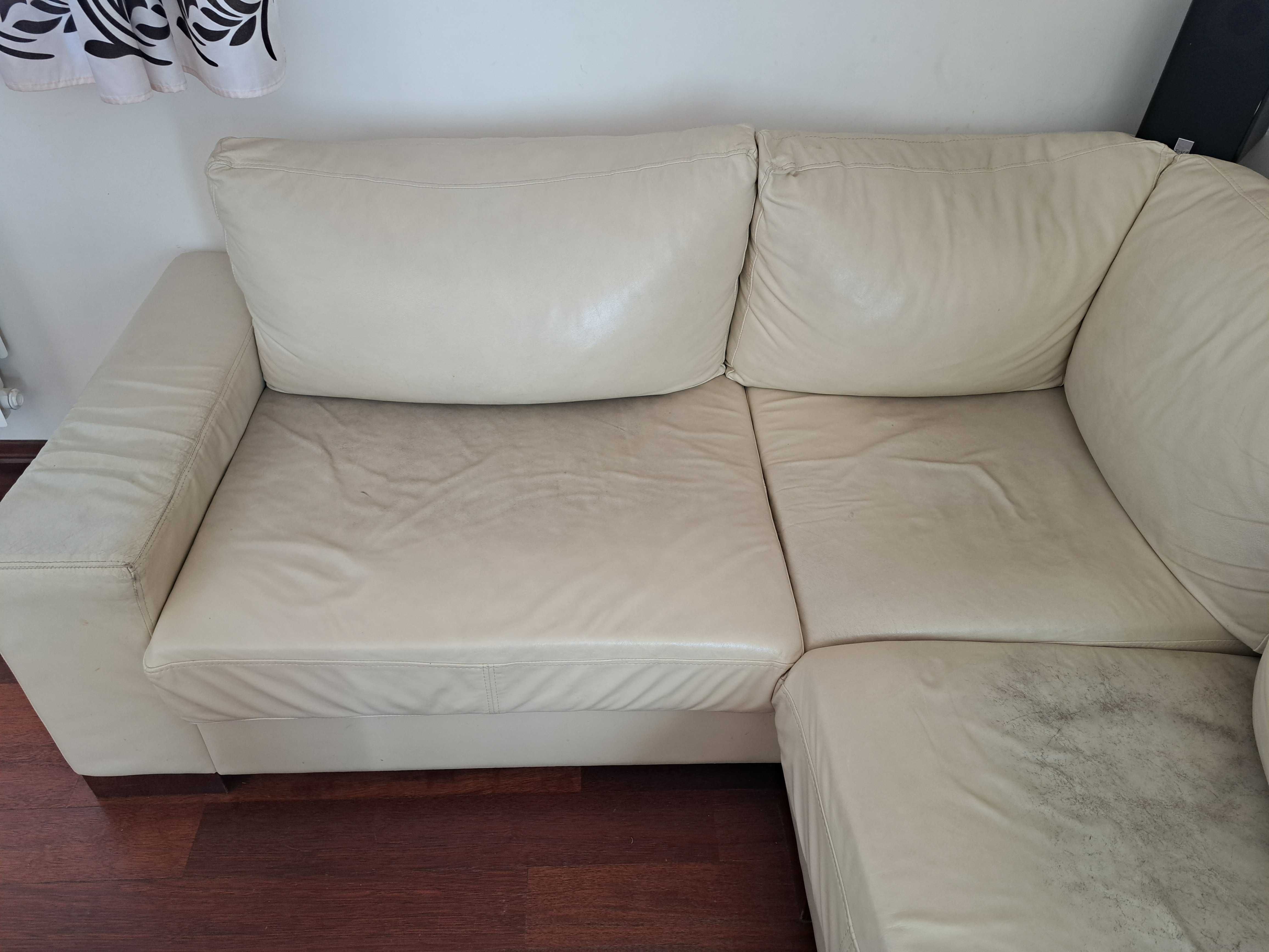 Rogówka skórzana 265 cm x 195 cm rozkładana do spania